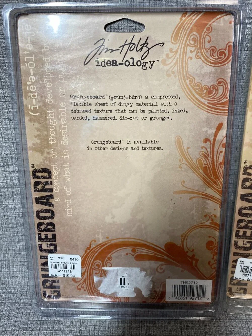 NEW Tim Holtz Idea-ology Grungeboard Swirls Basics & Swirls Shapes